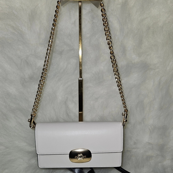 NWT Coach Eliza Cream Leather Crossbody Bag - Picture 9 of 14